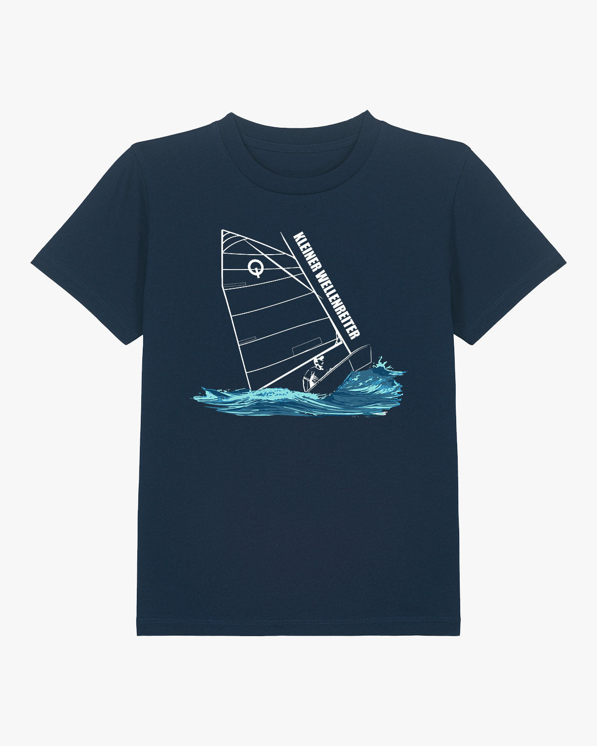 Kinder T-shirt - STTK184-FrenchNavy-wellenreiter_white