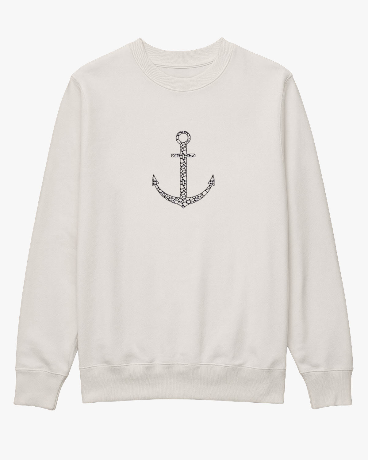 Weicher Bio-Pullover für Segler mit dem Aufdruck Anker | wellenwind.de | naturalraw