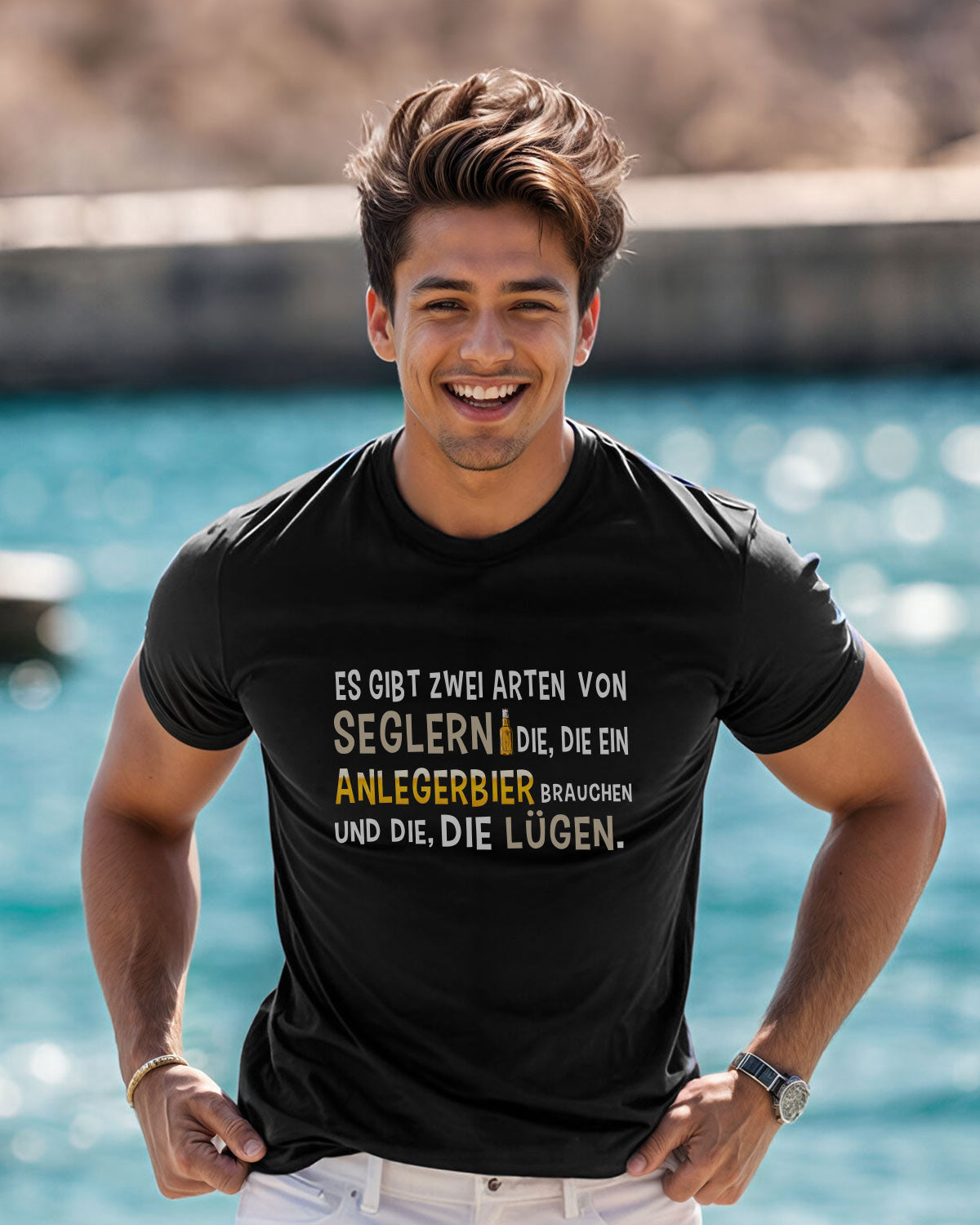 Anlegerbier | Weiches Unisex-Bio T-shirt | Lustiges T-Shirt mit witzigem Spruch | EM_STTU170 Crafter | XS Black