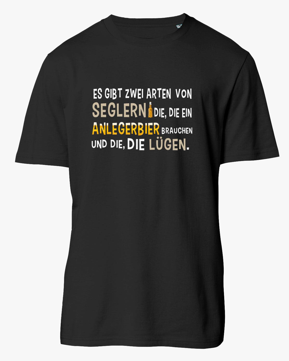 Anlegerbier | Weiches Unisex-Bio T-shirt | Lustiges T-Shirt mit witzigem Spruch | EM_STTU170 Crafter | XS Black