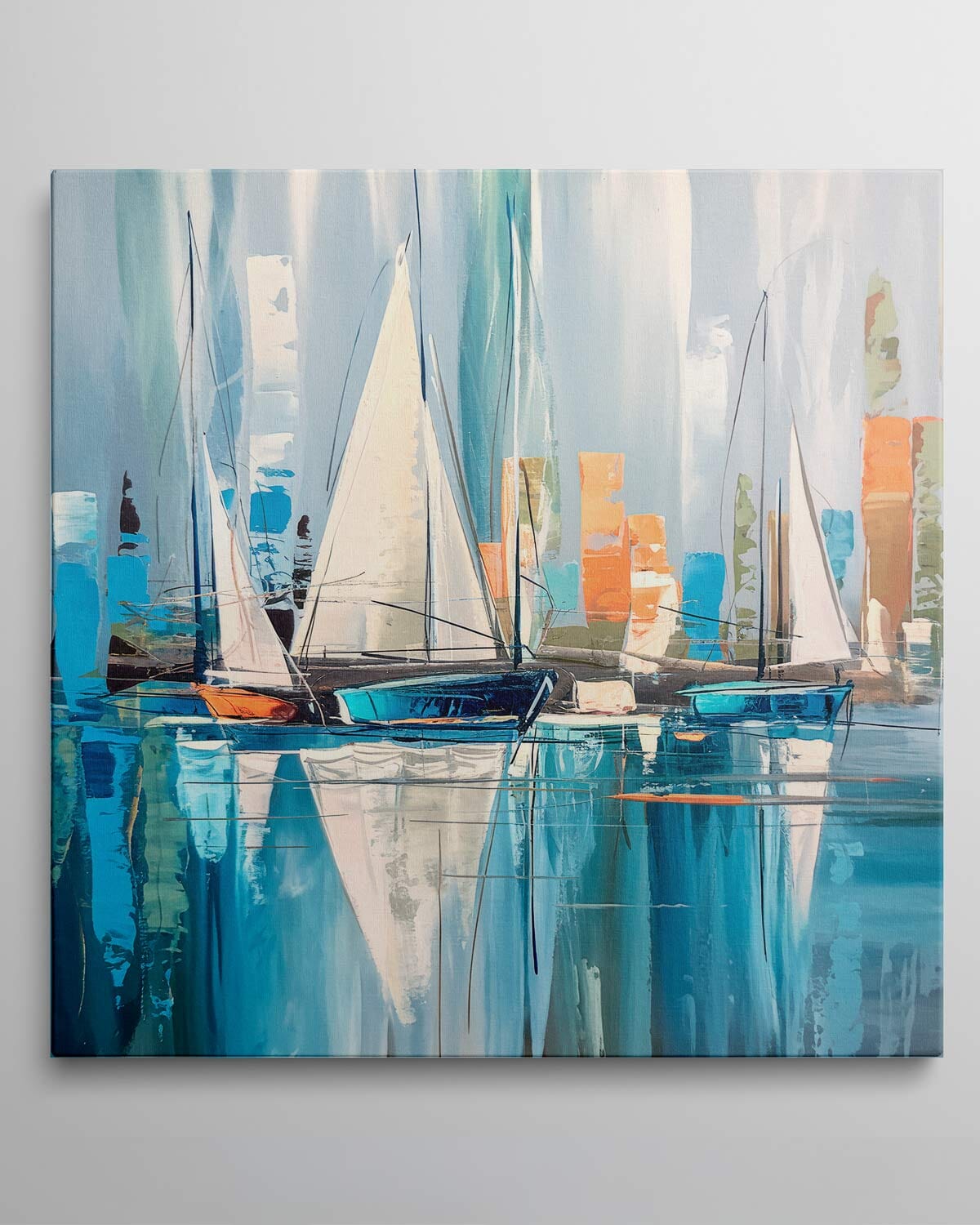 CITY SAIL – 80x80 cm Fine-Art (Leinwanddruck) Fine-Art-Leinwanddruck 80x80 cm Artidomo True Color Print 80cm x 80cm