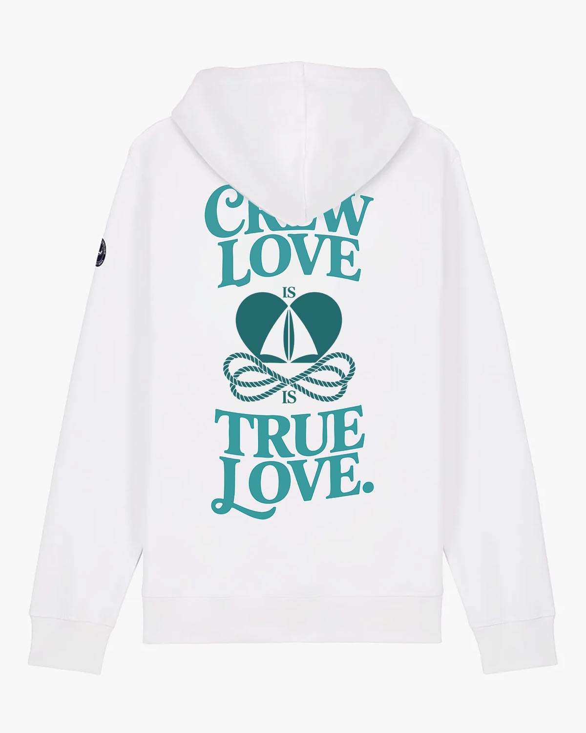 crew love hoodie white - wellenwind
