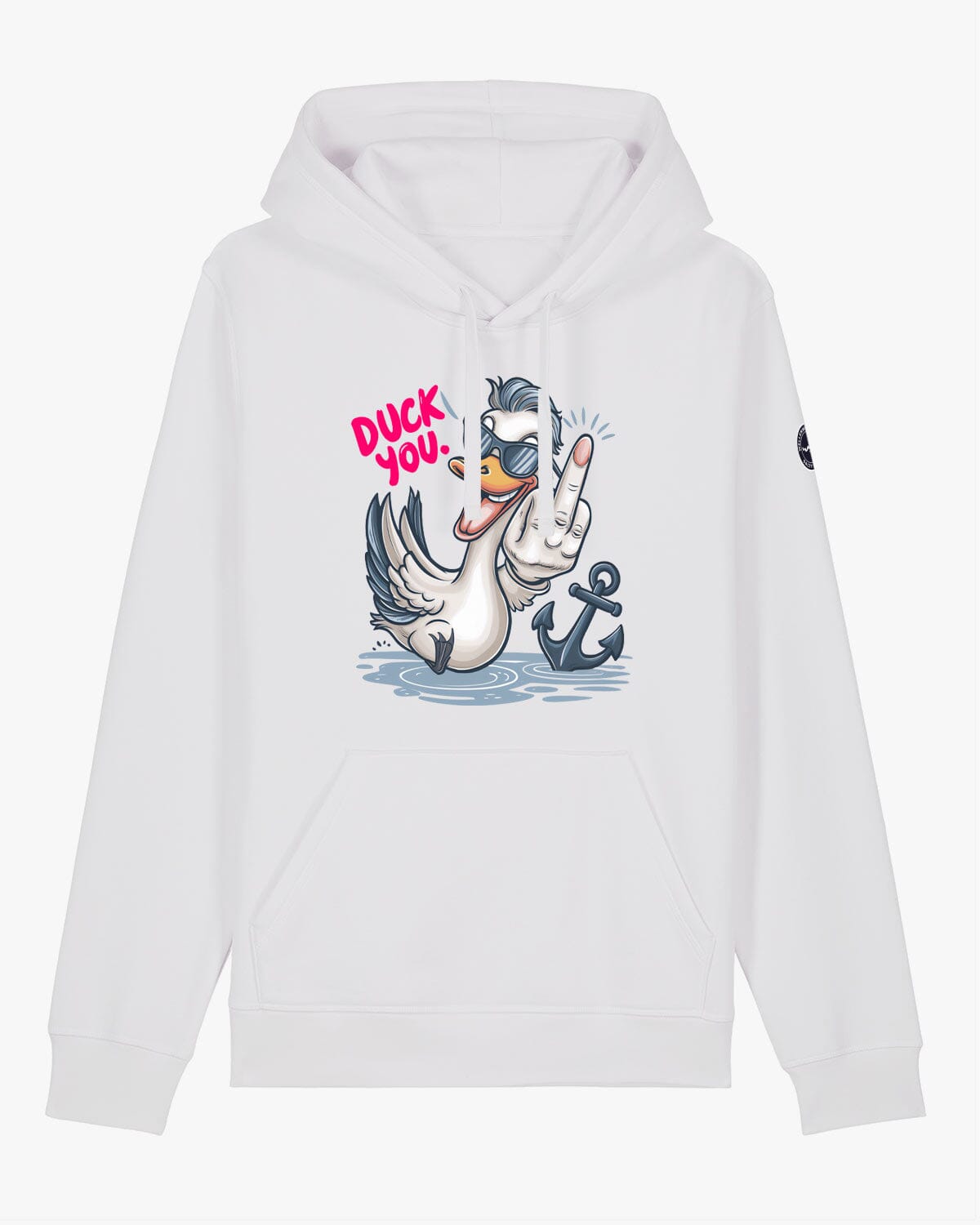 Duck You | Weicher Unisex Bio Hoodie EM_STSU168_Drummer2 Hoodie XS White