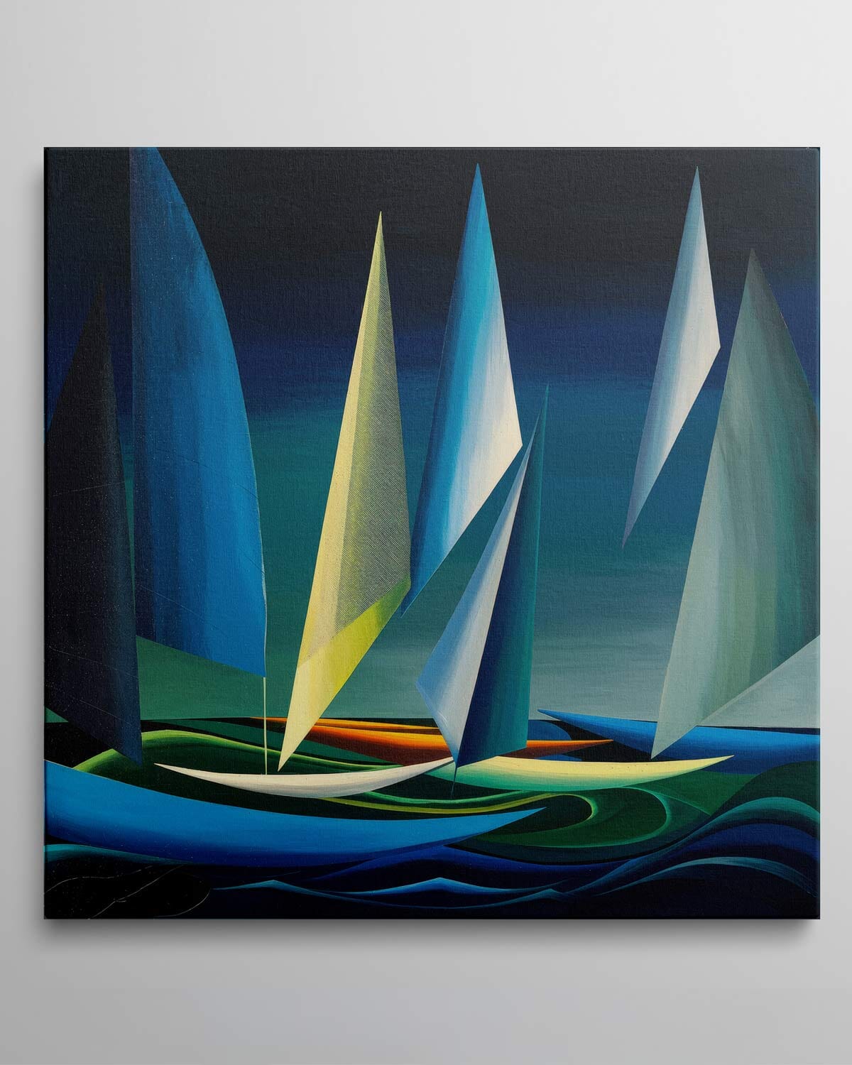 FLOTTILLE – 80x80 cm Fine-Art (Leinwanddruck) Fine-Art-Leinwanddruck 80x80 cm Artidomo True Color Print 80cm x 80cm