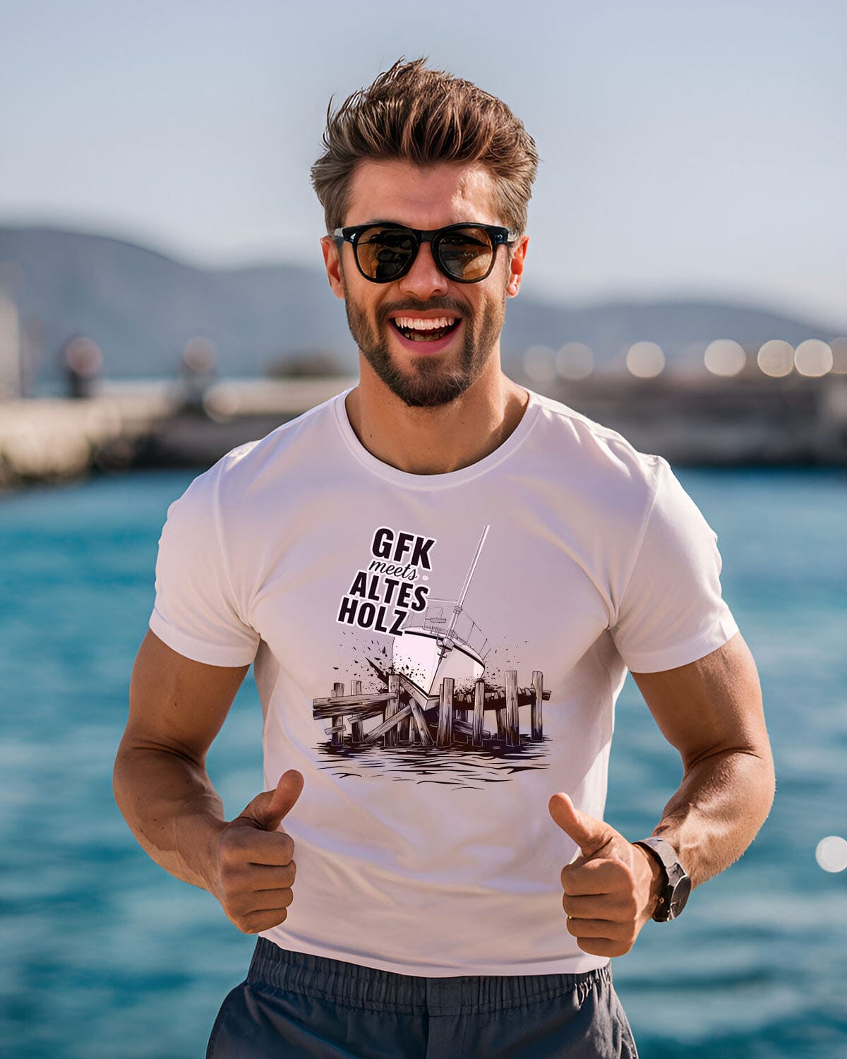 GFK meets altes Holz | Weiches Unisex-Bio T-shirt | Lustiges T-Shirt mit witzigem Spruch | EM_STTU170 Crafter | XS White