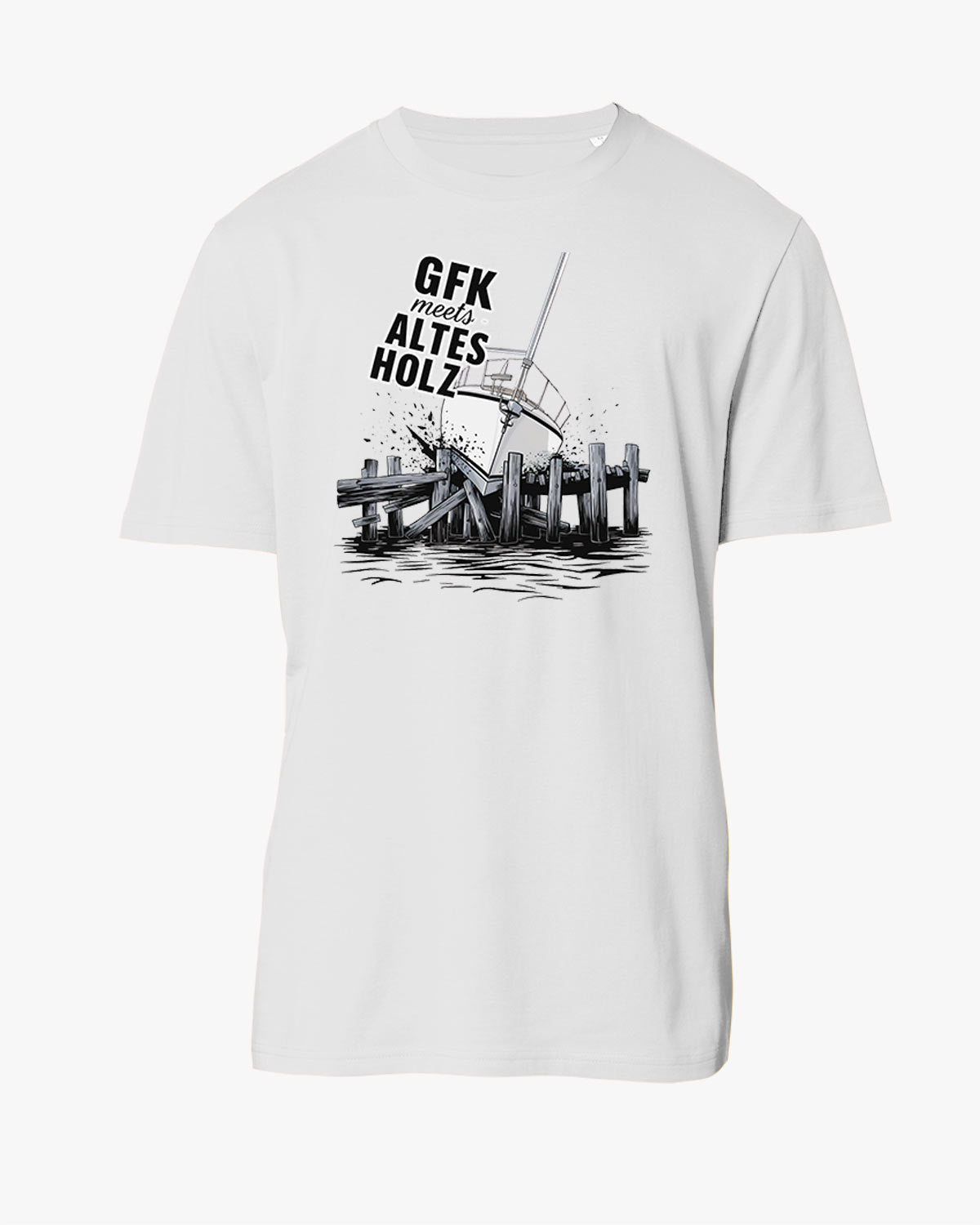 GFK meets altes Holz | Weiches Unisex-Bio T-shirt | Lustiges T-Shirt mit witzigem Spruch | EM_STTU170 Crafter | XS Black