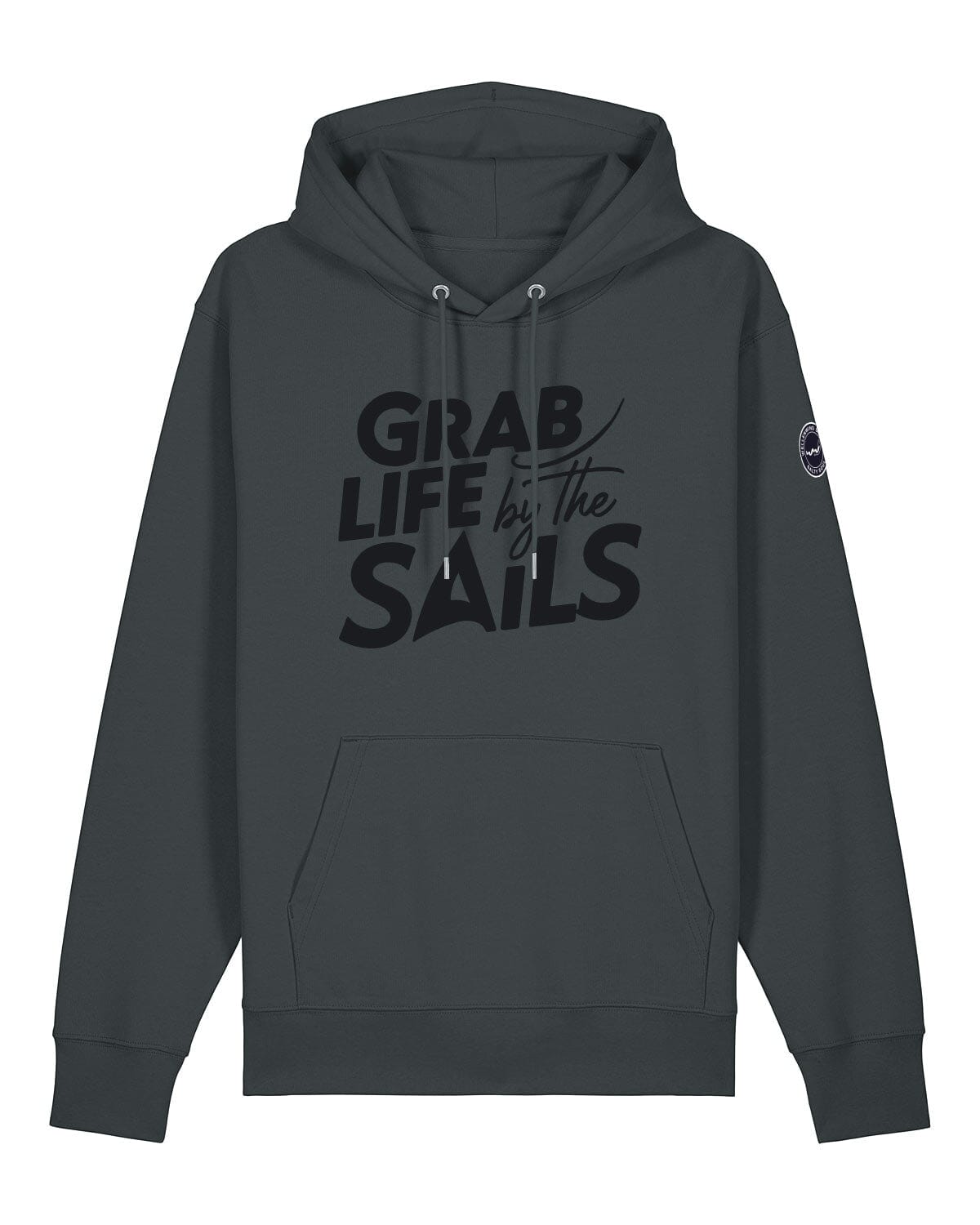Grab Life by the Sails| Weicher Unisex Bio Hoodie EM_STSU177_Cruiser2 Anthracite XS