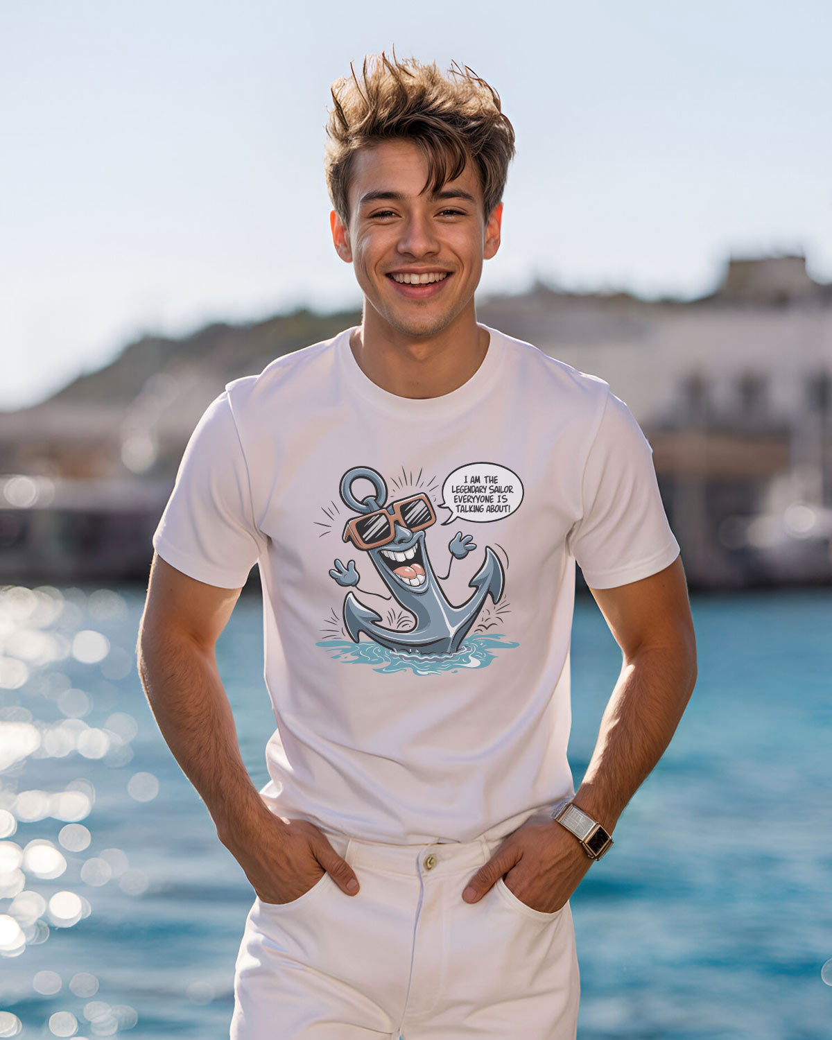 Legendary sailor | Weiches Unisex-Bio T-shirt | Lustiges T-Shirt mit witzigem Spruch | EM_STTU170 Crafter | XS White