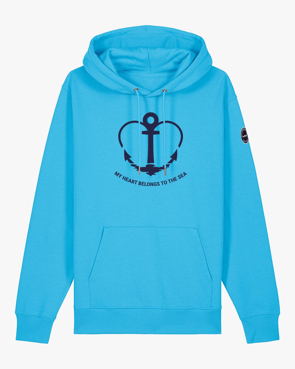 My heart belongs to the Sea | Weicher Unisex-Bio Hoodie | perfekt für Segler und Meeresliebhaber. EM_STSU177_Cruiser2 Aqua Blue XS