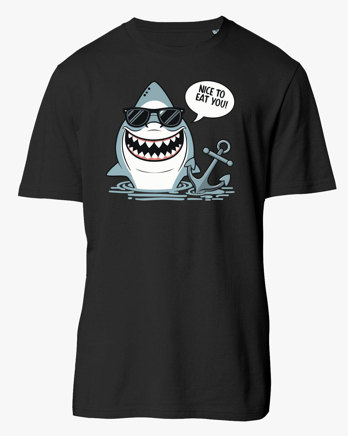 Nice to eat you | Weiches Unisex-Bio T-shirt | Lustiges T-Shirt mit witzigem Spruch | EM_STTU170 Crafter | XS Black