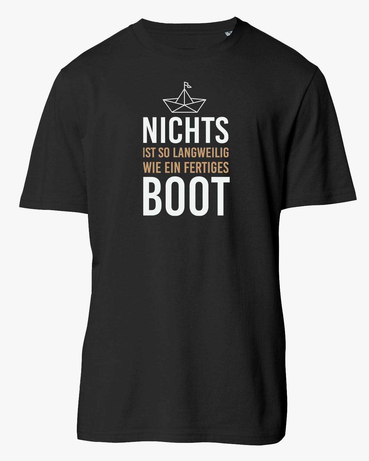 Nichts ist so langweilig... | Weiches Unisex-Bio T-shirt | Lustiges T-Shirt mit witzigem Spruch | EM_STTU170 Crafter | XS Black