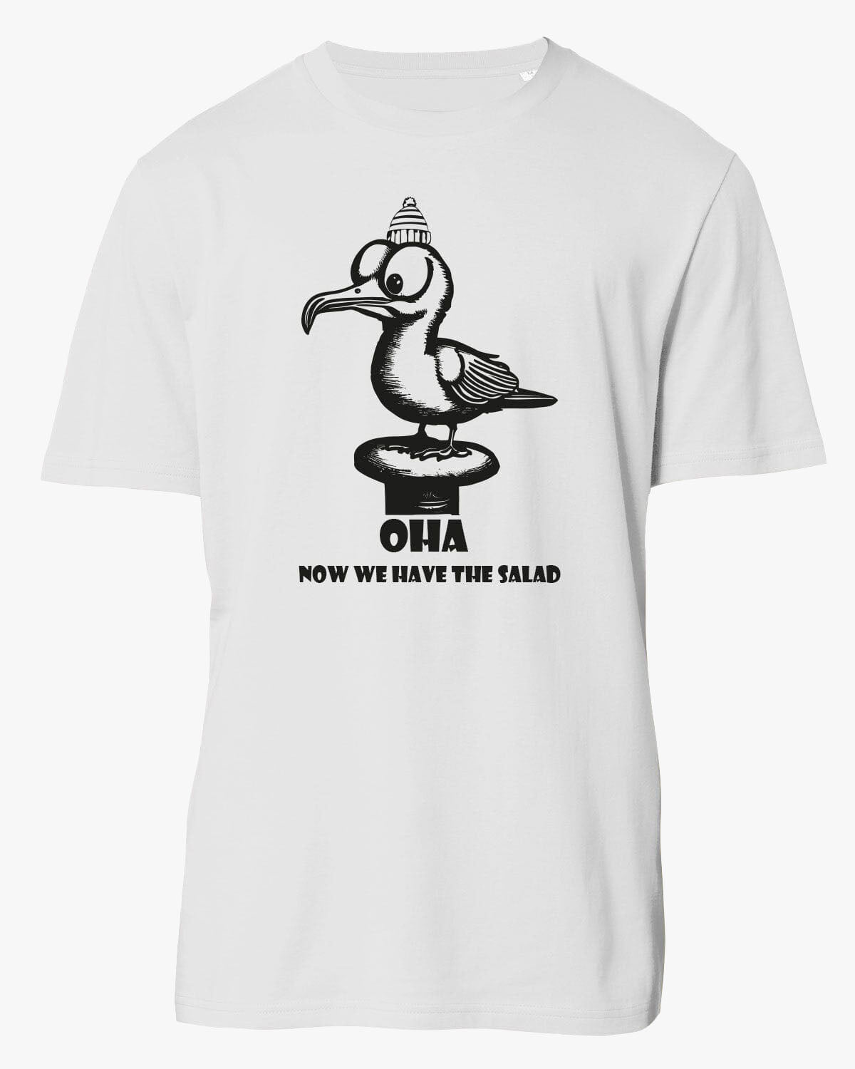 OHA, now we have the salad | Weiches Unisex-Bio T-shirt | Lustiges T-Shirt mit witzigem Spruch | EM_STTU170 Crafter | XS White