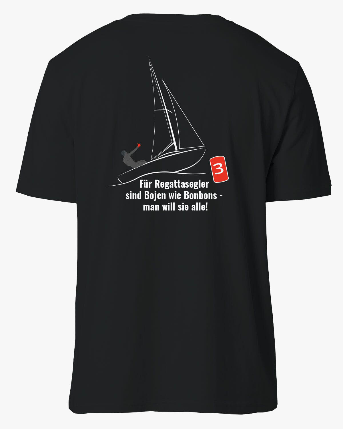 Regattasegler | Weiches Unisex-Bio T-shirt | Lustiges T-Shirt mit witzigem Spruch | EM_STTU170 Crafter | XS Black