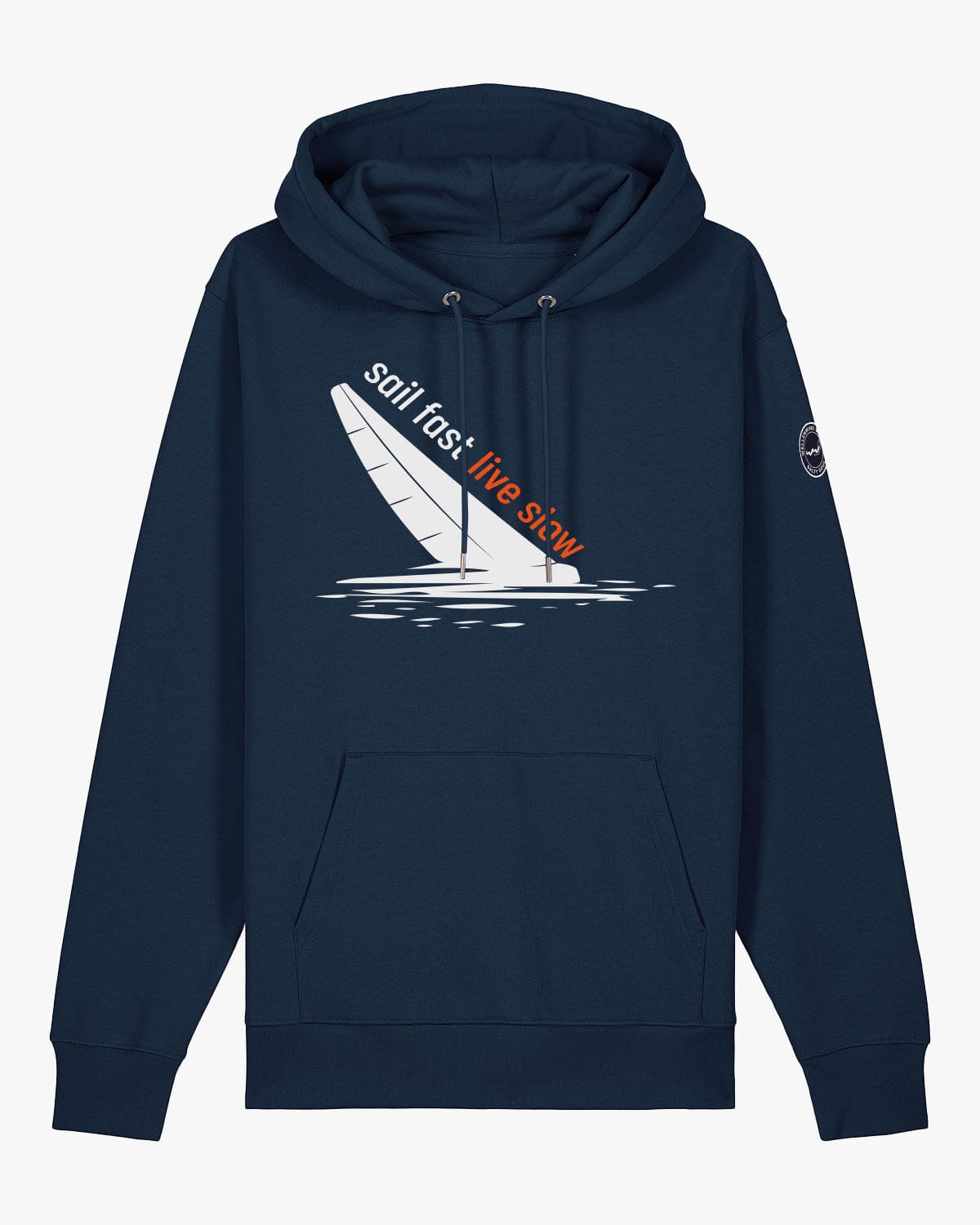 Sailing Fast Life Slow | Weicher Unisex Bio Hoodie EM_STSU177_Cruiser2 French Navy XS