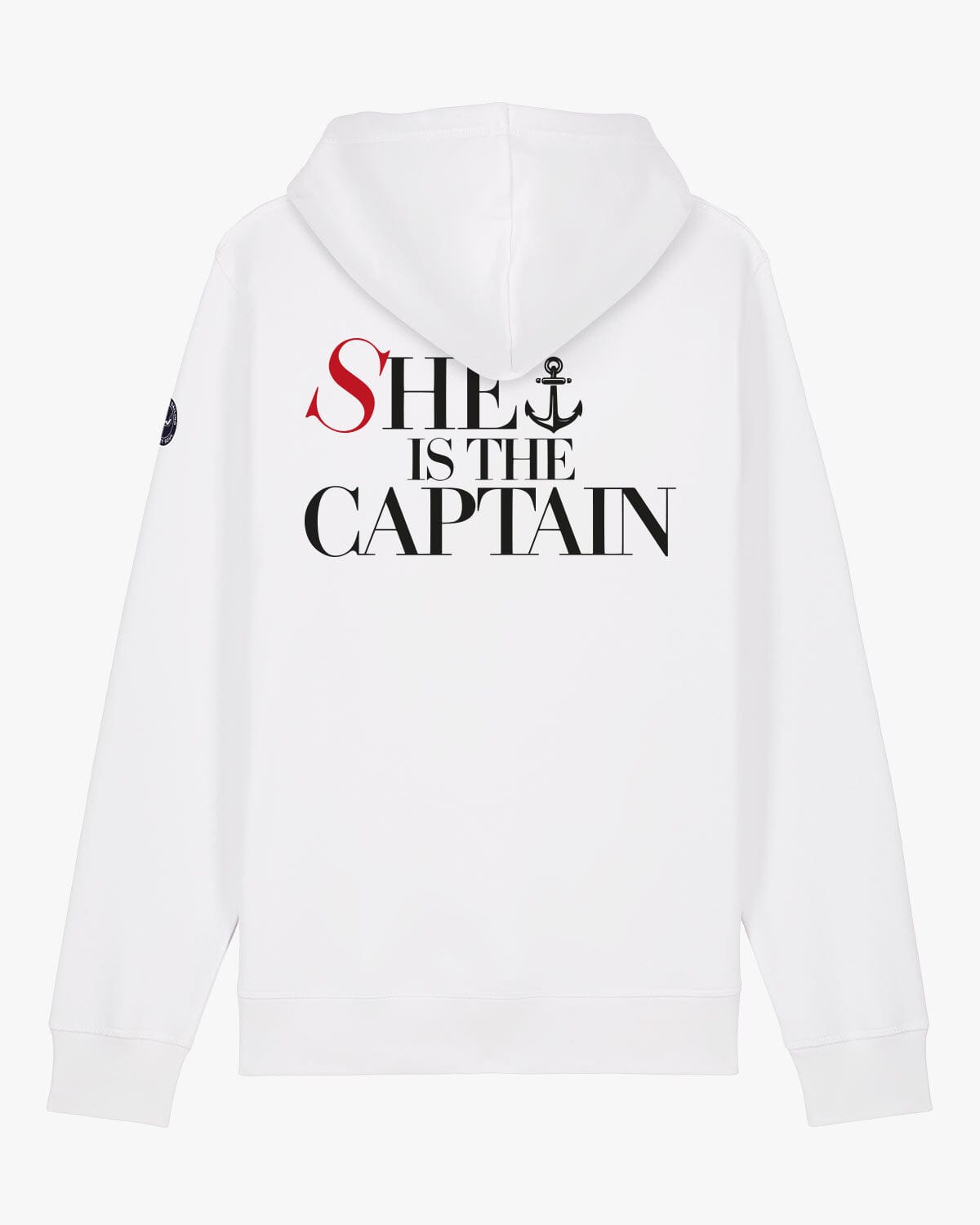 She is the Captain | Damen Hoodie EM_STSU168_Drummer2 Hoodie EM White XS
