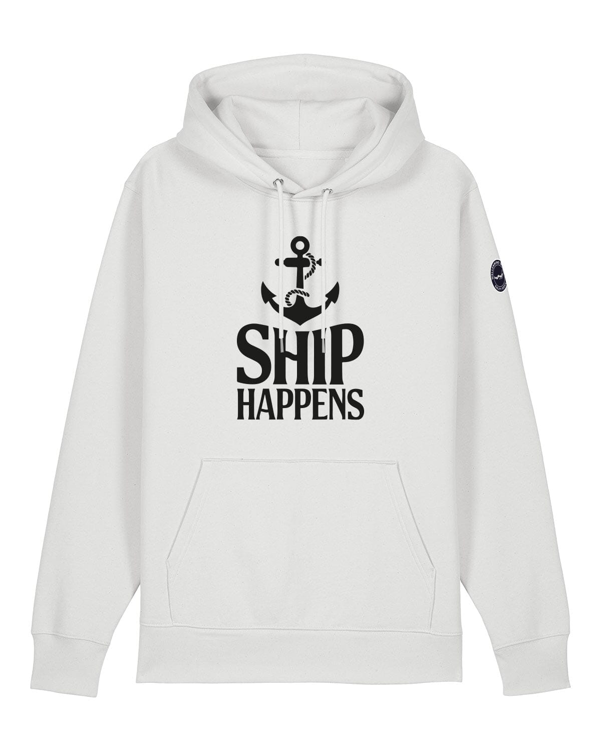 Ship Happens | Weicher Unisex-Bio Hoodie | perfekt für Segler und Meeresliebhaber.EM_STSU177_Cruiser2 White XS