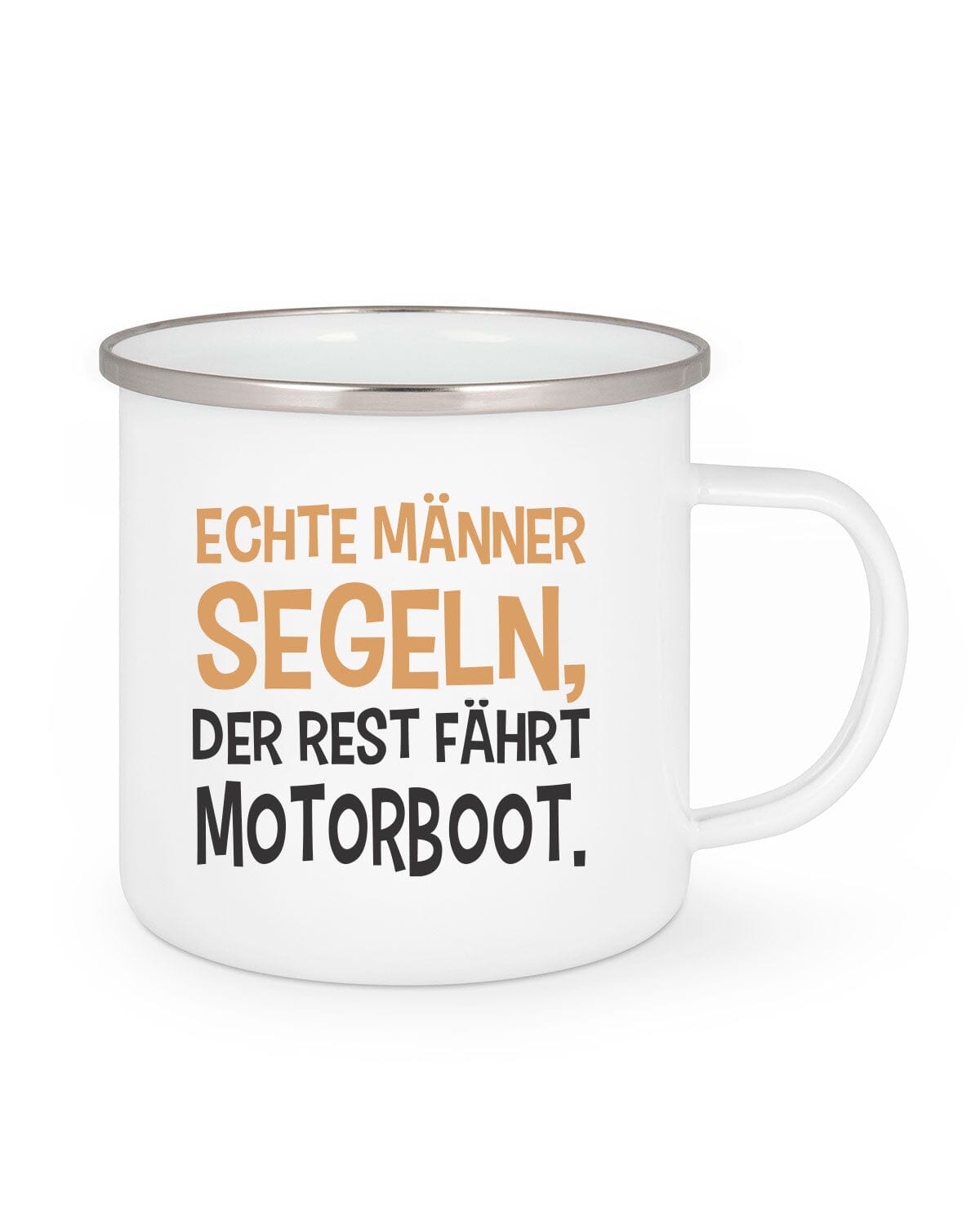 Tasse ECHTE MÄNNER EM_Emaille Tasse EM White 300 ml