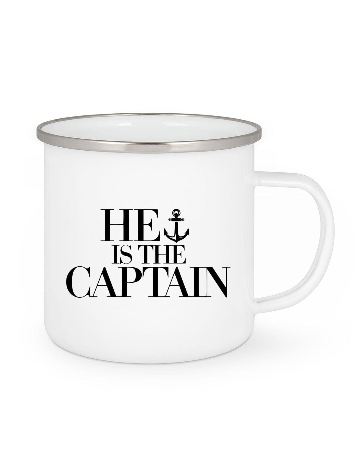 Tasse He is the captain EM_Emaille Tasse EM White 300 ml