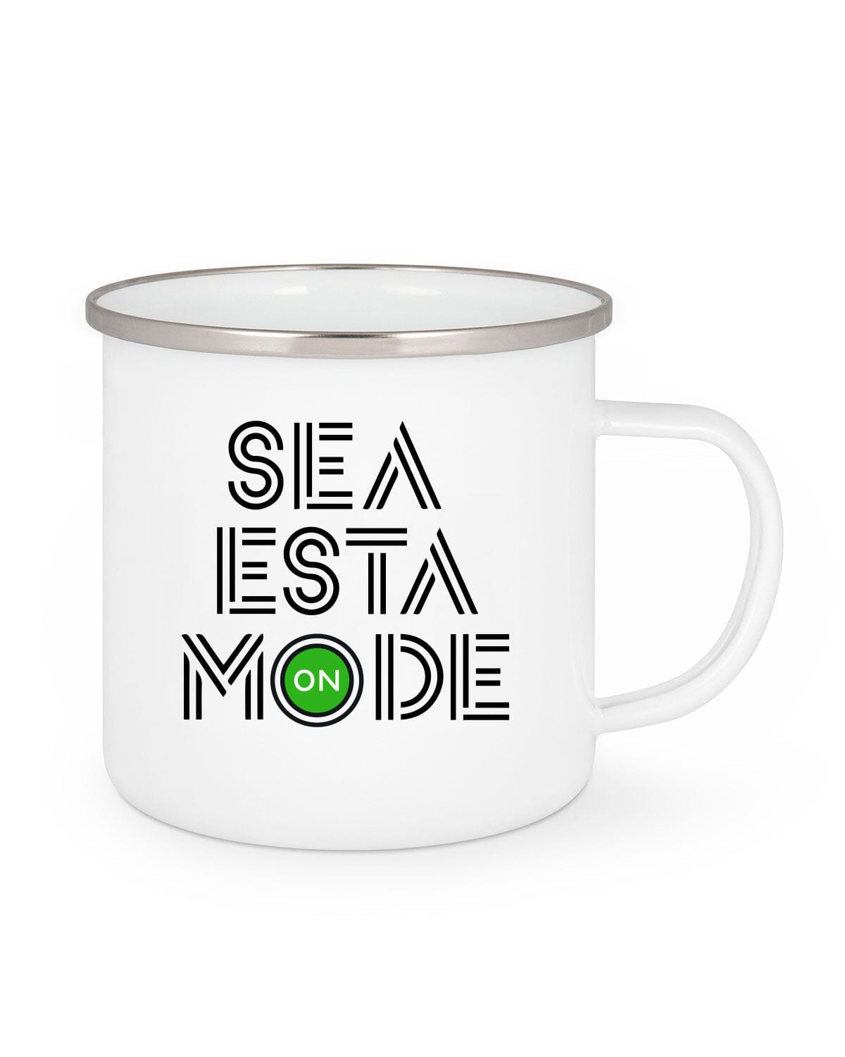 Tasse SEA ESTA MODE ON EM_Emaille Tasse EM White 300 ml