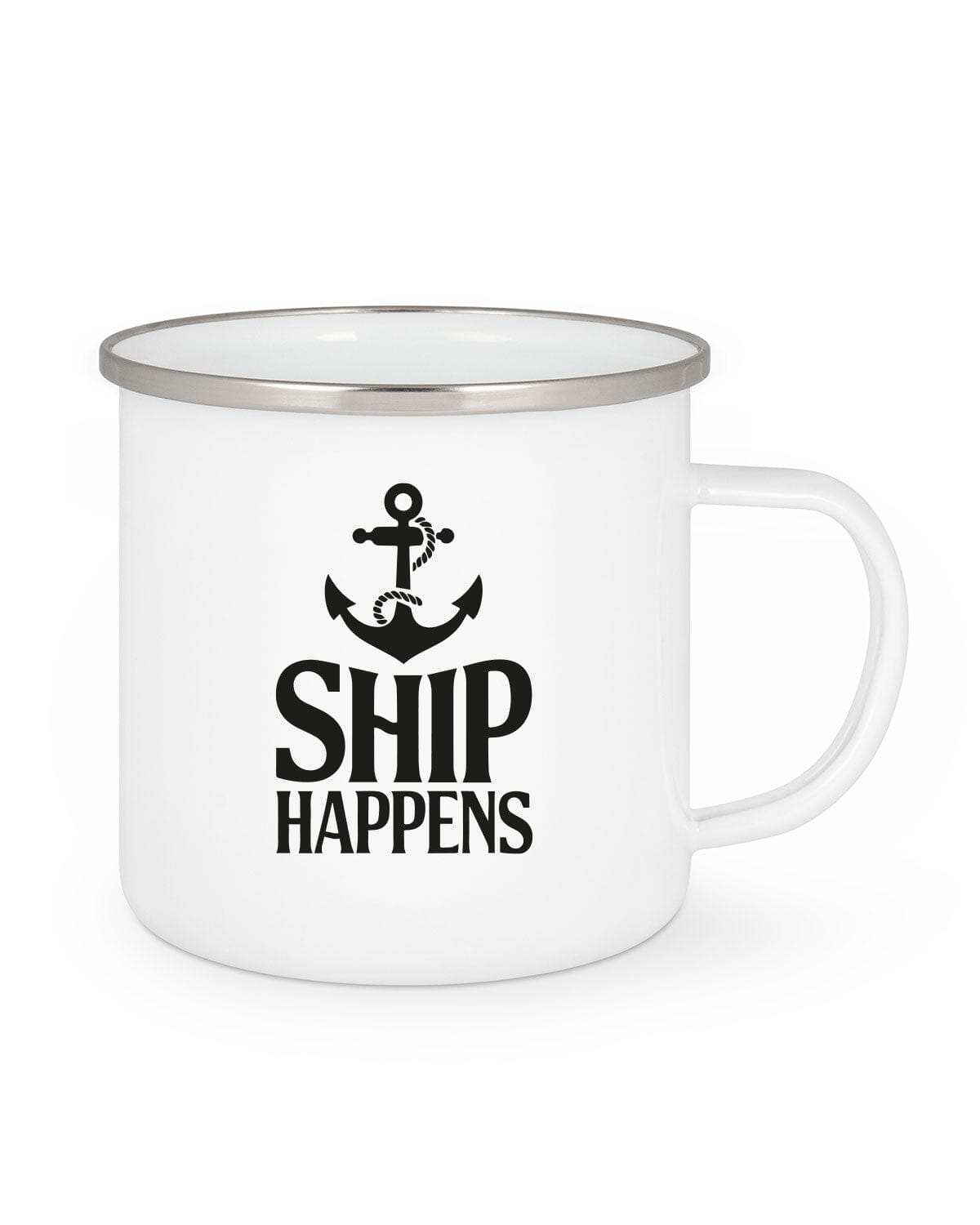 Tasse Ship Happens Emaille Tasse EM White