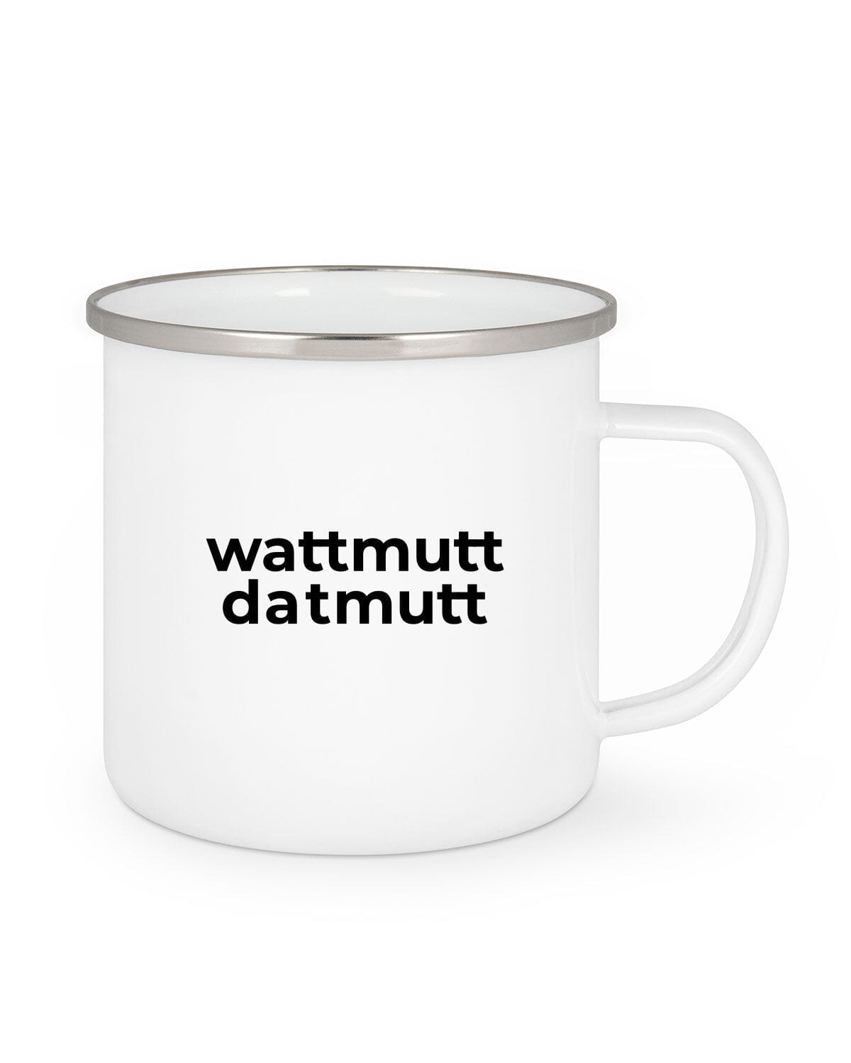 Tasse WATT MUTT DAD MUTT Emaille Tasse EM White 300 ml
