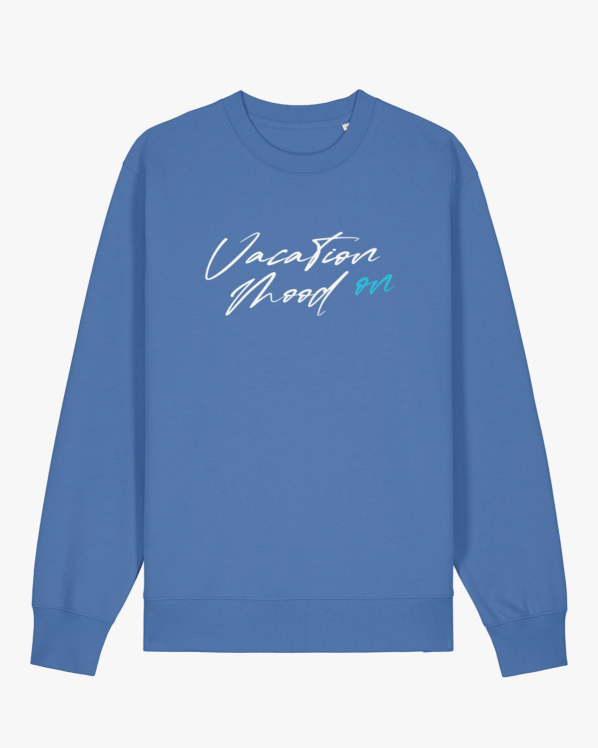 Vacation Mood on | Weicher Damen Bio Pullover EM_STSU178 XXL Bright Blue