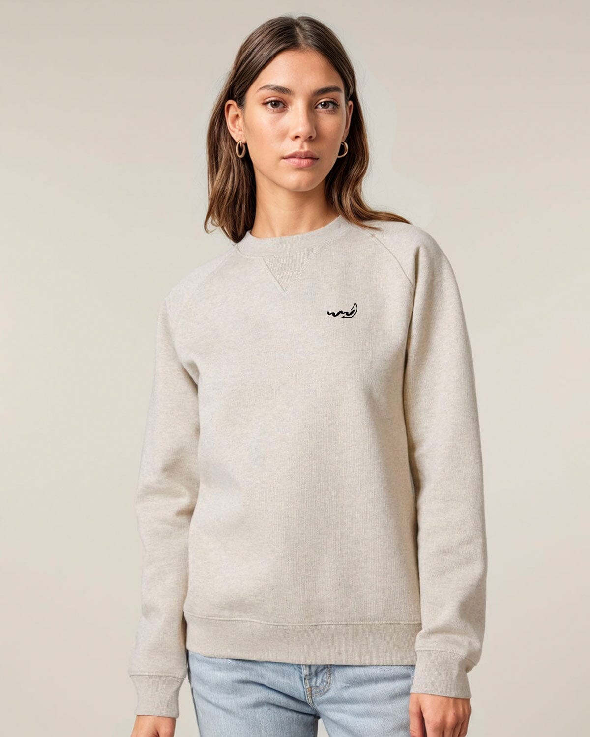 Weicher Bio Damen Pullover | Stick Wellenwind | EM_STSU201 Knoxer EM white