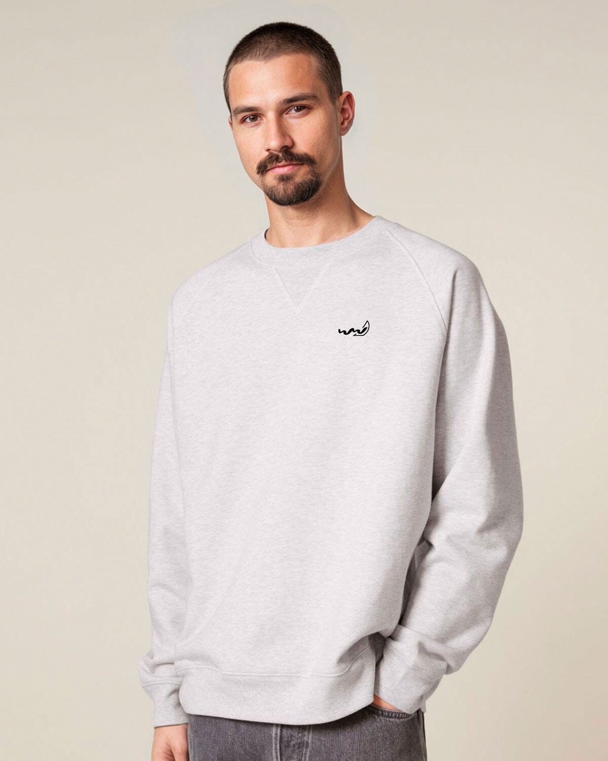 Weicher Bio Herren Pullover Wellenwind | Stick EM_STSU201 Knoxer white