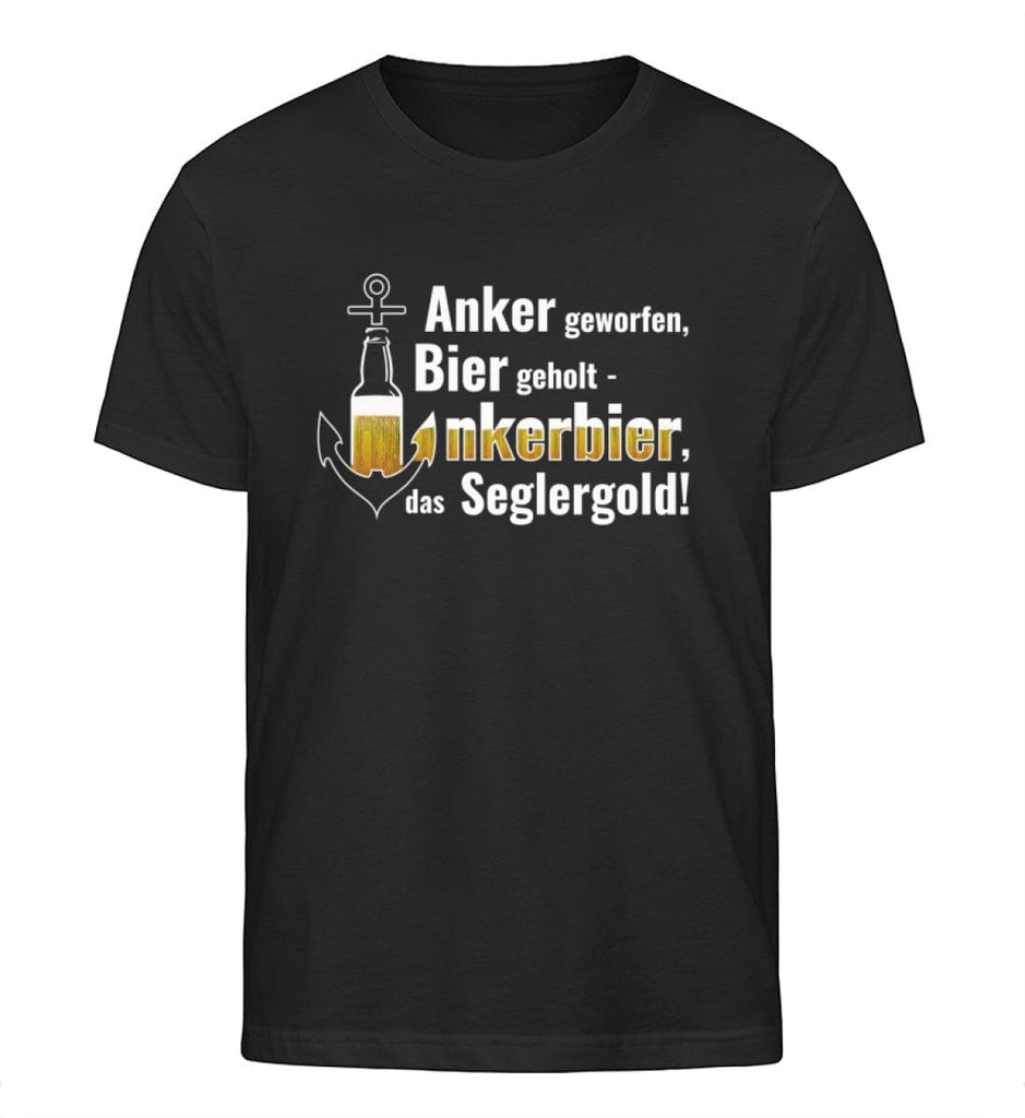 ANKERBIER - Herren Organic Shirt Rocker T-Shirt ST/ST Shirtee Black XS 