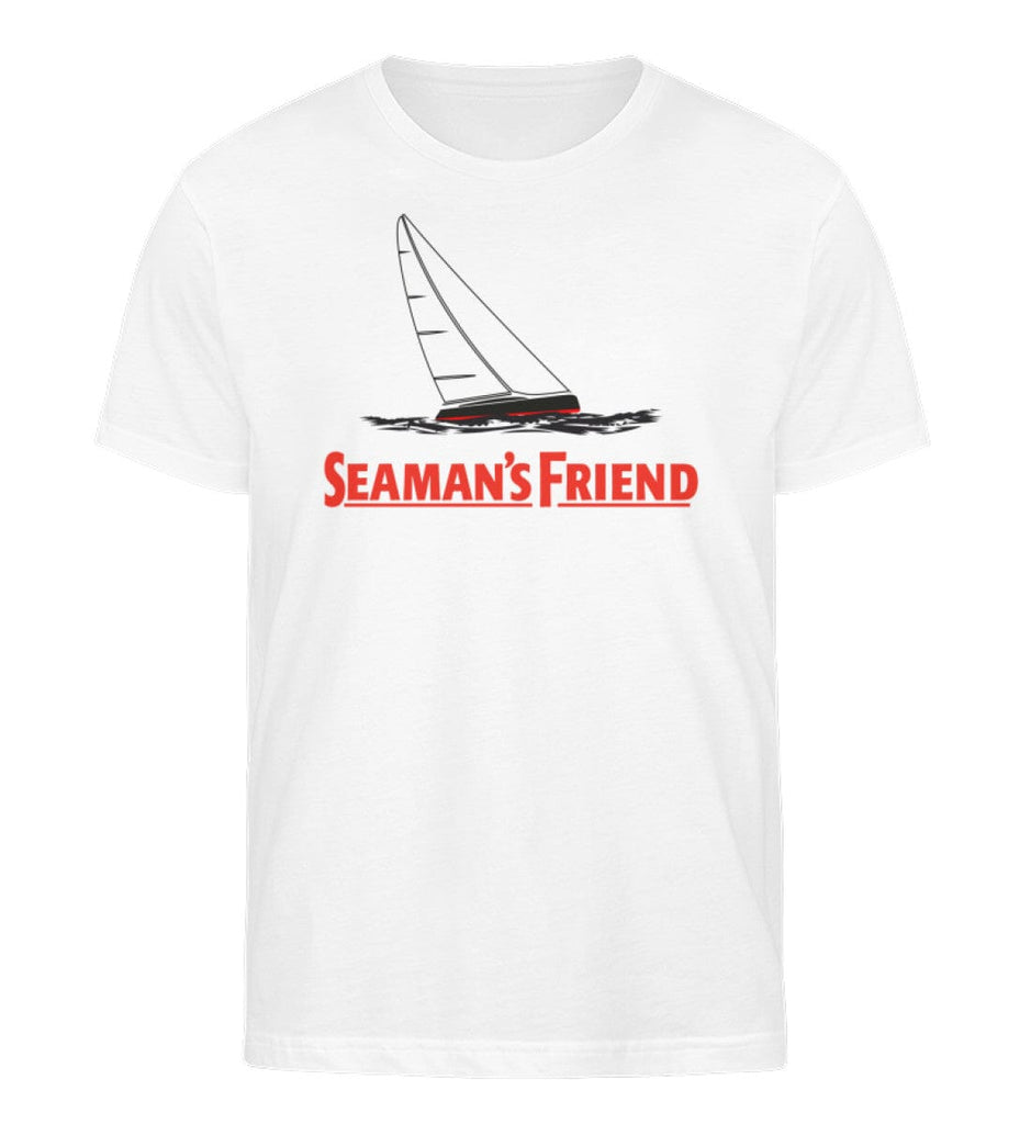 SEAMANS FRIEND - Herren Organic Shirt Rocker T-Shirt ST/ST Shirtee White S 