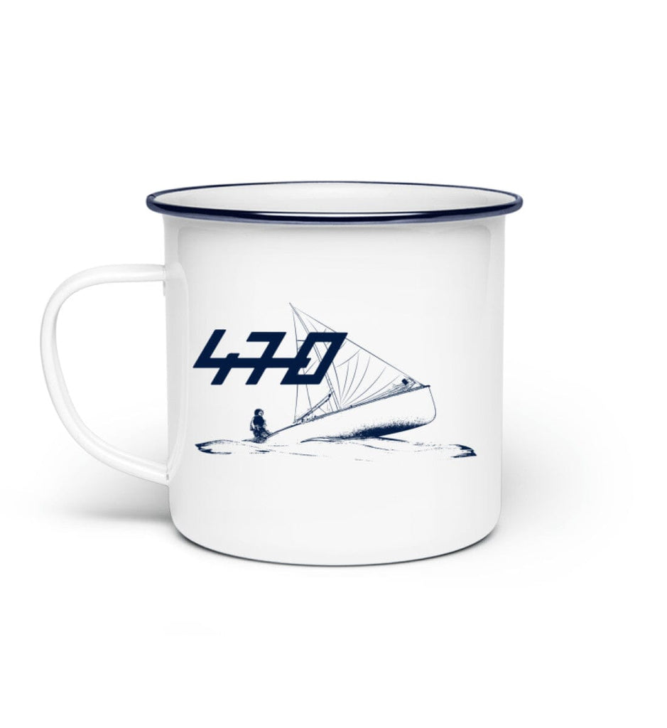 470er - Emaille Tasse Emaille Tasse Shirtee White Einheitsgröße 