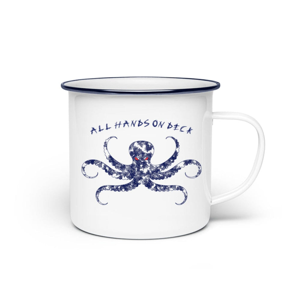 ALL HANDS ON DECK - Emaille Tasse Emaille Tasse Shirtee 