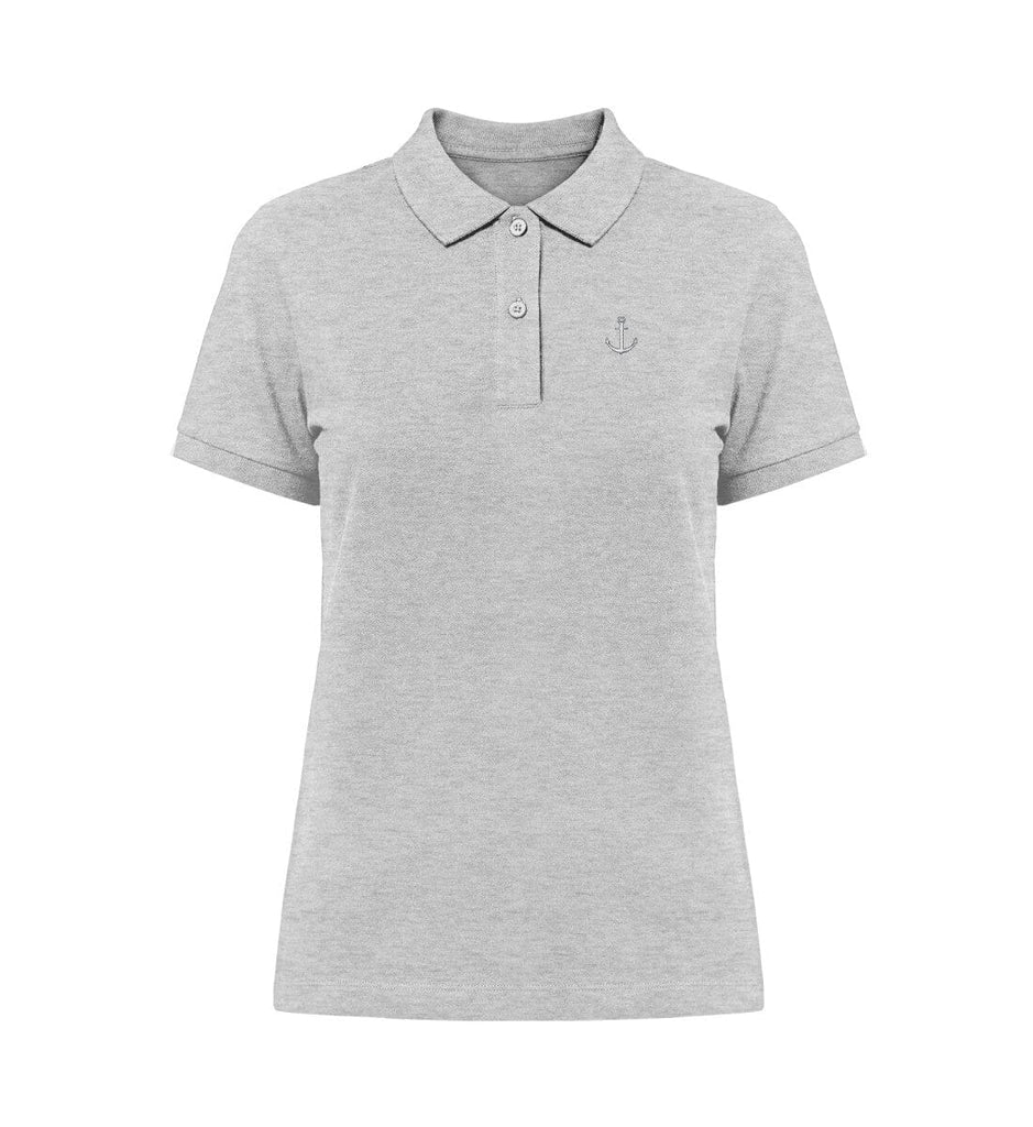 ANCHOR - Organic Polo-Shirt mit Stick Stella Elliser Polo-Shirt ST/ST mit Stick Shirtee Heather Grey XS 