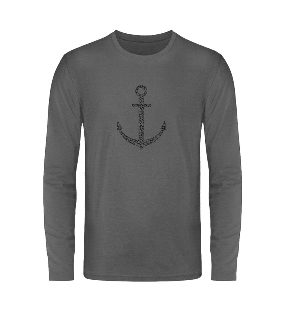 ANKER - Unisex Long Sleeve T-Shirt Unisex Langarmshirt Shirtee Dark Grey (Solid) S 