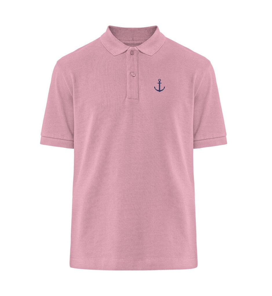 ANKER - Unisex Organic Polo mit Stick Prepster Polo-Shirt ST/ST mit Stick Shirtee Cotton Pink XS 