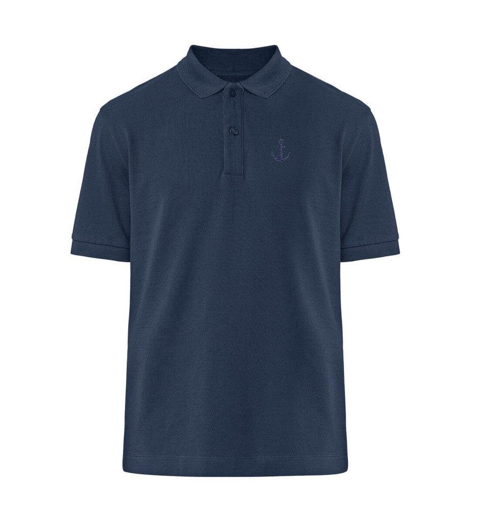 ANKER - Unisex Organic Polo mit Stick Prepster Polo-Shirt ST/ST mit Stick Shirtee French Navy XS 