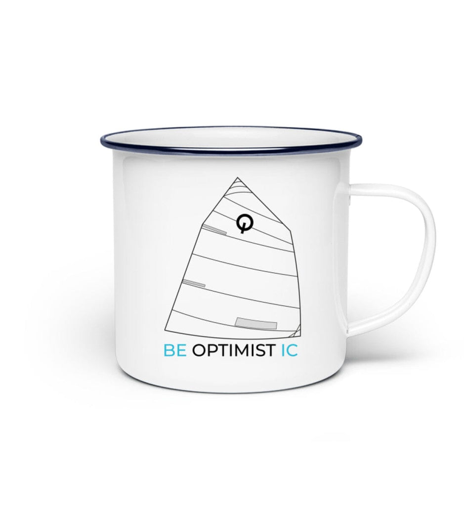 BE OPTIMIST(IC) - Emaille Tasse Emaille Tasse Shirtee 