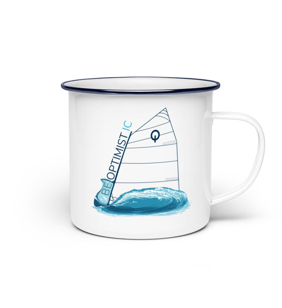 BE OPTIMIST(IC) - Emaille Tasse Emaille Tasse Shirtee 