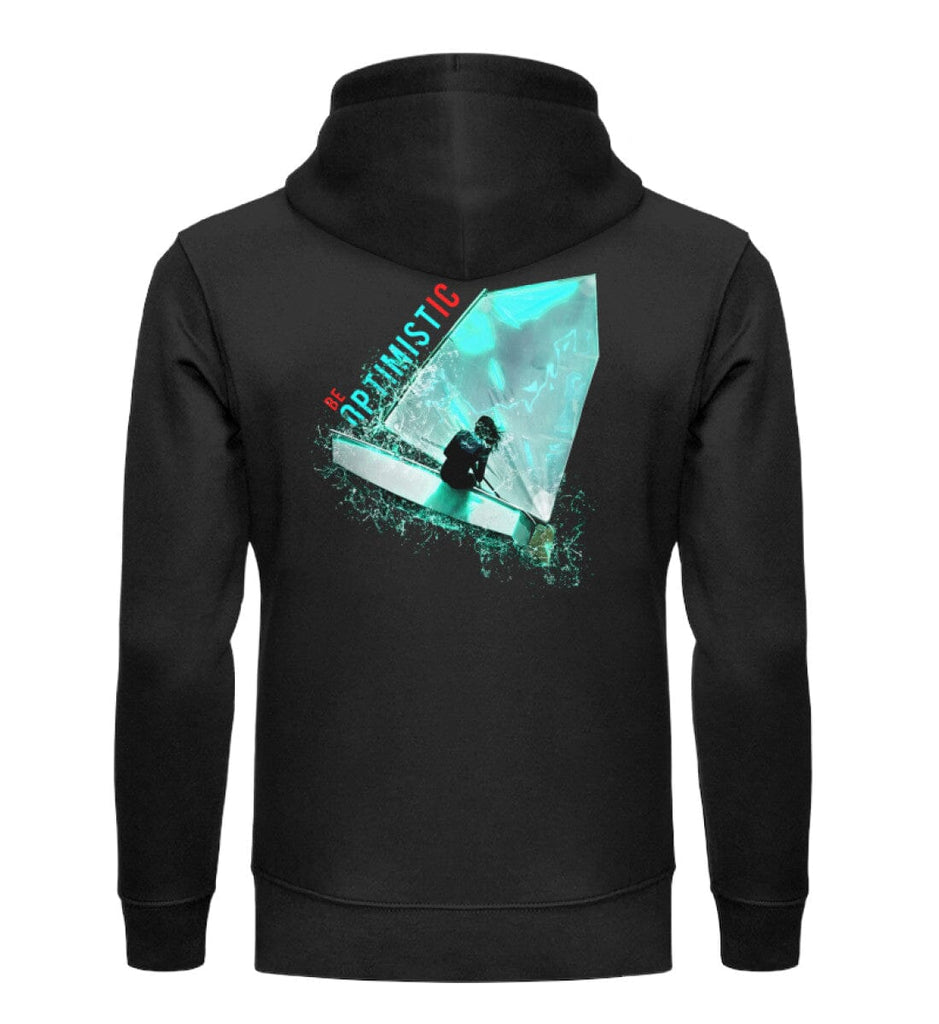 BE OPTIMISTIC - Jugend Unisex Organic Hoodie Cruiser Hoodie ST/ST Shirtee Black XS 