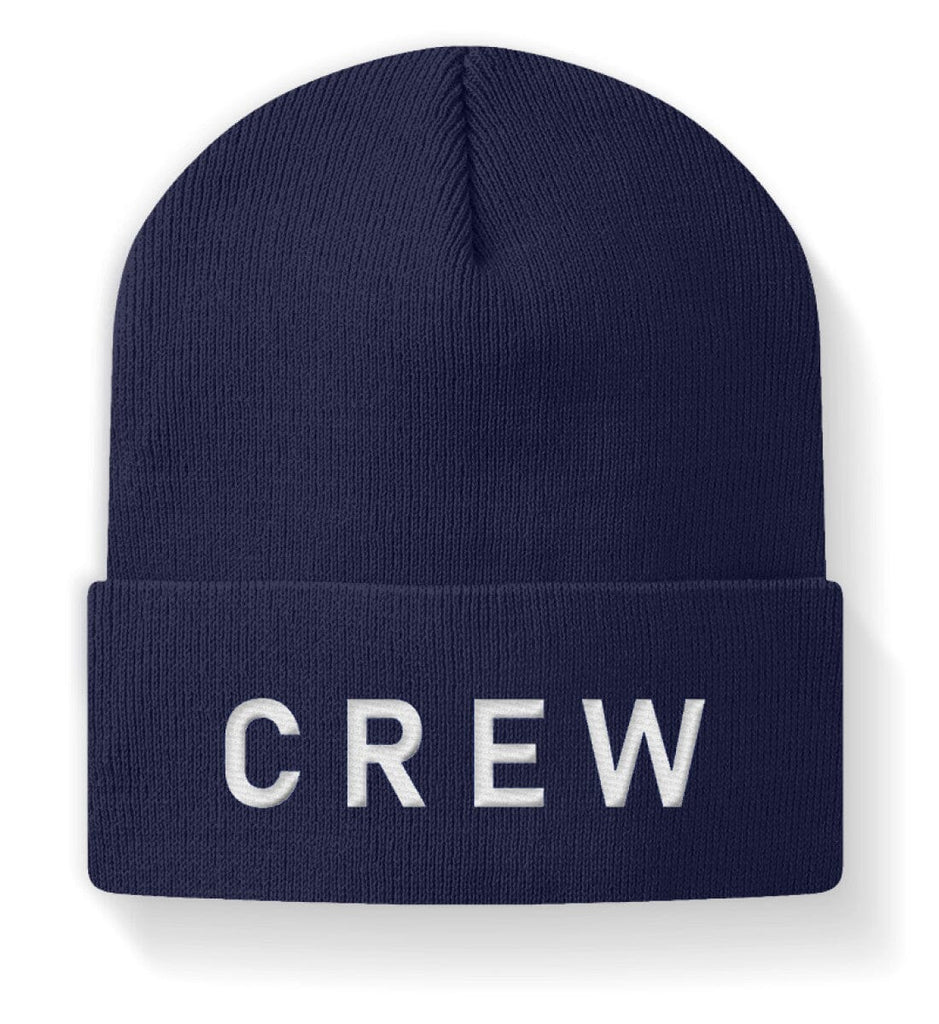 CREW - Beanie Mütze mit Stickerei Shirtee Navy M 