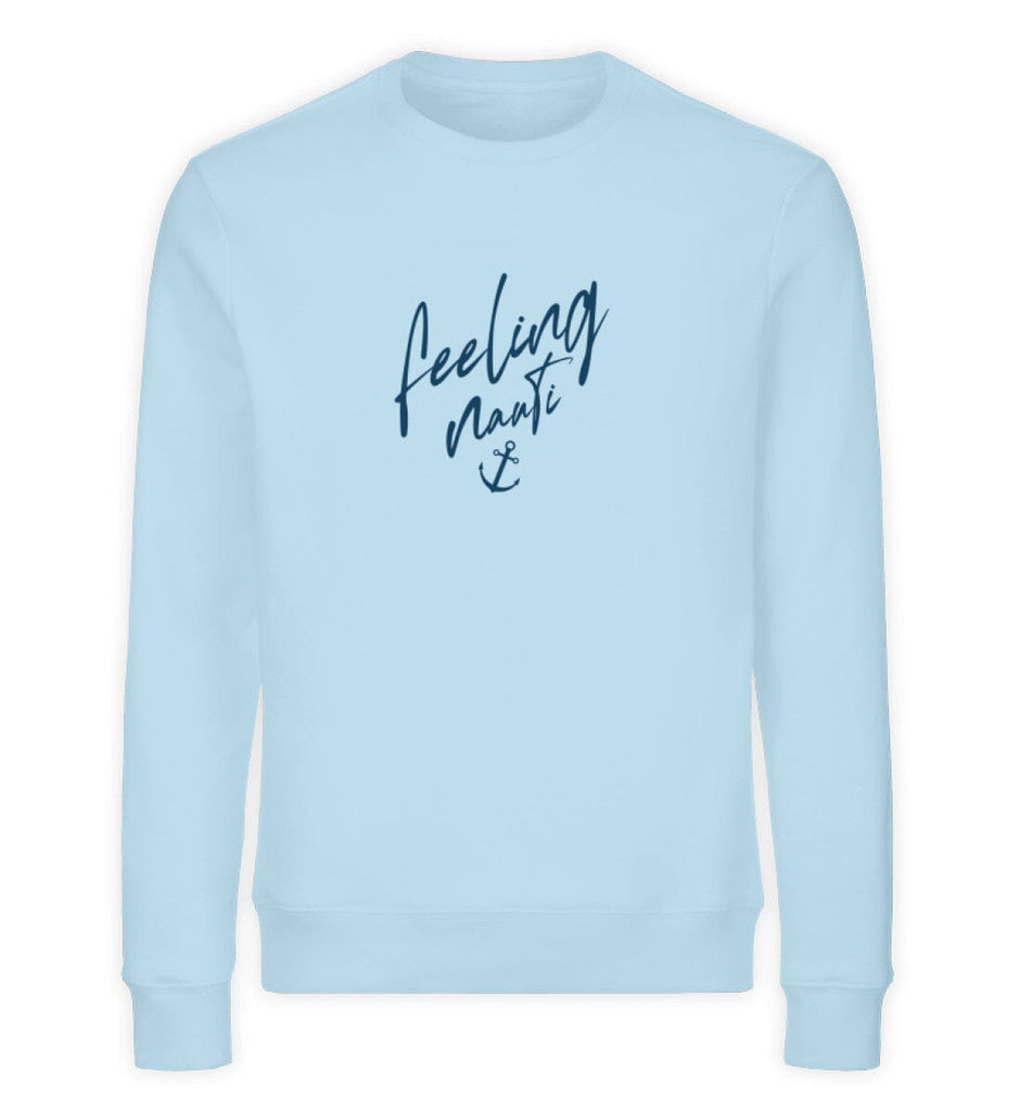 FEELING NAUTI - Unisex Organic Sweatshirt Changer Sweatshirt ST/ST Shirtee Sky Blue XS 