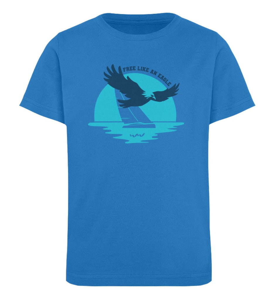 FREE LIKE AN EAGLE - Kinder Organic T-Shirt Mini Creator T-Shirt ST/ST Shirtee Royal Blue 12/14 (152/164) 