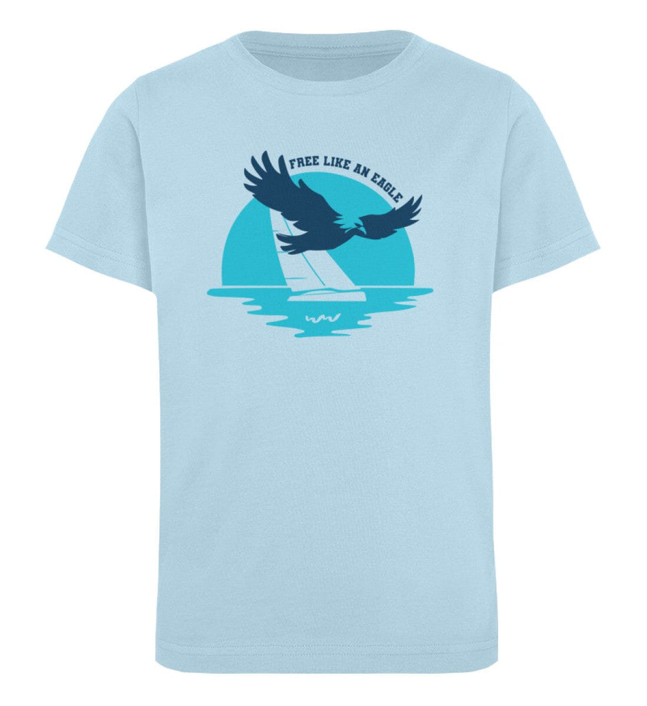 FREE LIKE AN EAGLE - Kinder Organic T-Shirt Mini Creator T-Shirt ST/ST Shirtee Sky Blue 12/14 (152/164) 