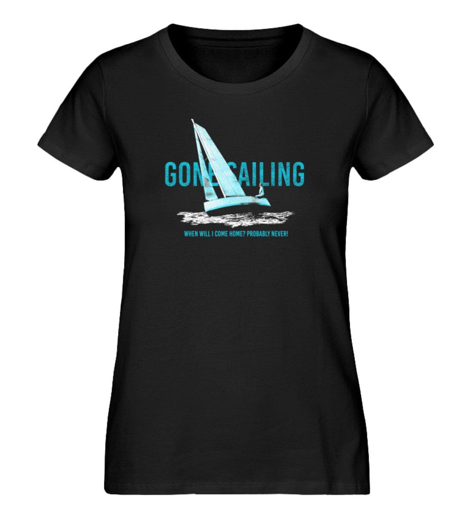 GONE SAILING - Damen Premium Organic Shirt Expresser T-Shirt ST/ST Shirtee Black XS 