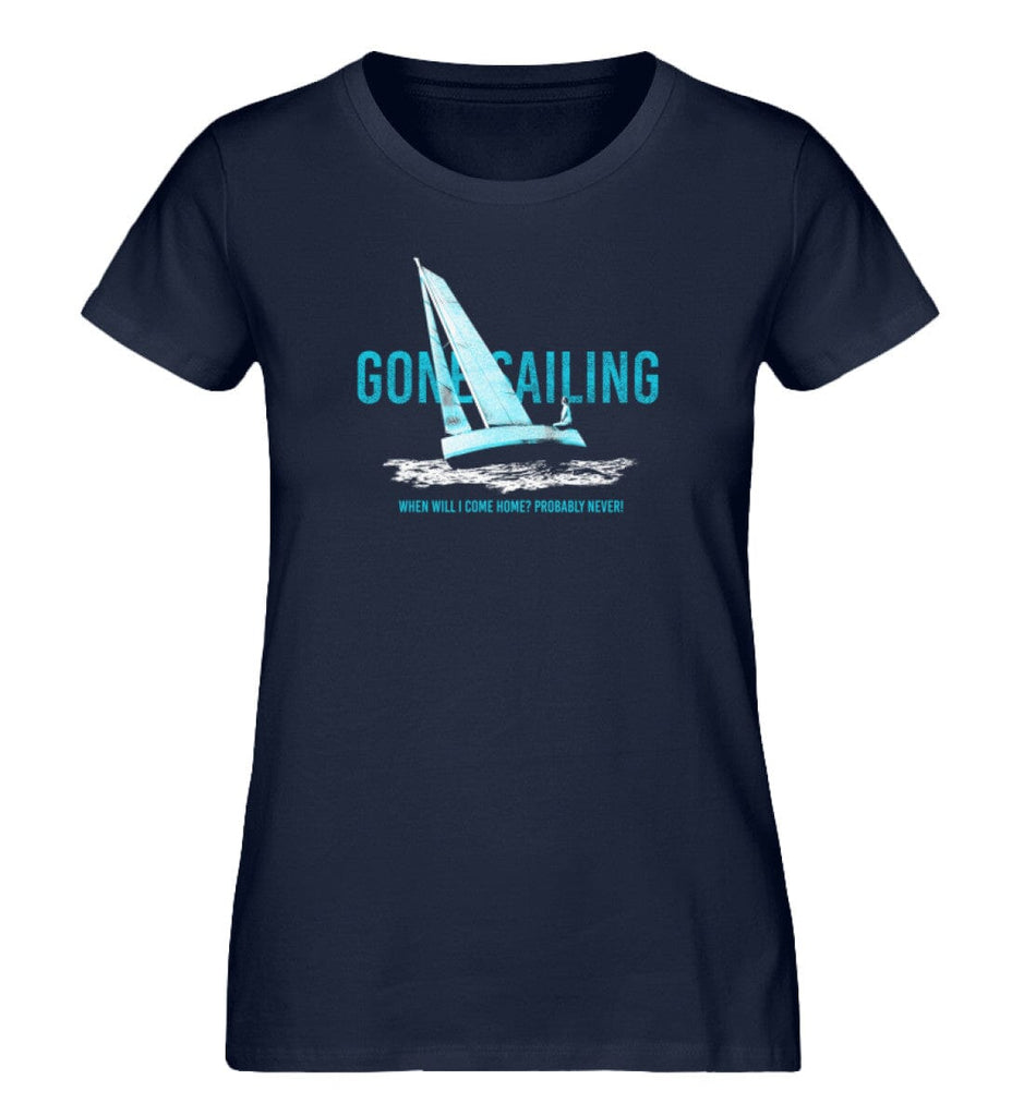 GONE SAILING - Damen Premium Organic Shirt Expresser T-Shirt ST/ST Shirtee French Navy XS 