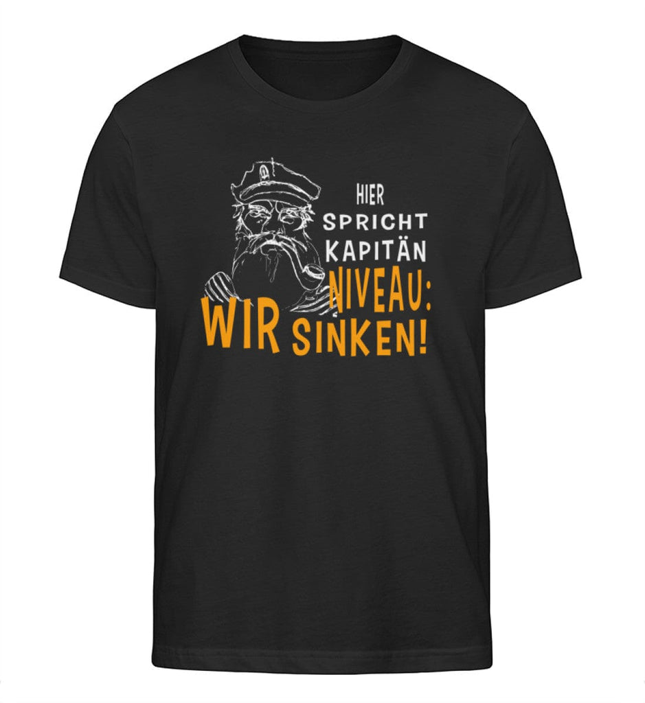 KAPITÄN NIVEAU - Herren Organic Shirt Rocker T-Shirt ST/ST Shirtee Black S 
