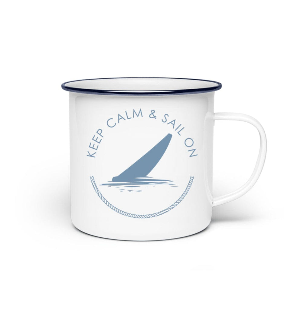 KEEP CALM AND SAIL ON - Emaille Tasse Emaille Tasse Shirtee 