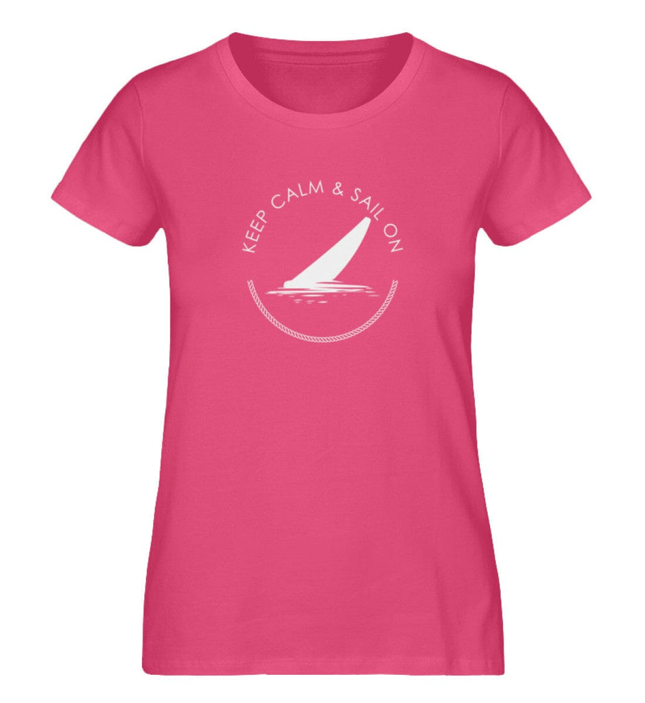 KEEP CALM SAIL ON - Organic Shirt Expresser T-Shirt ST/ST Shirtee Pink Punch XL 