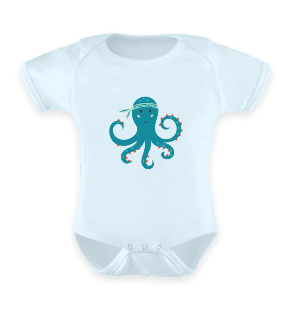 KRAKE - Baby Body Baby Body Shirtee Dusty Blue 3-6 Monate 