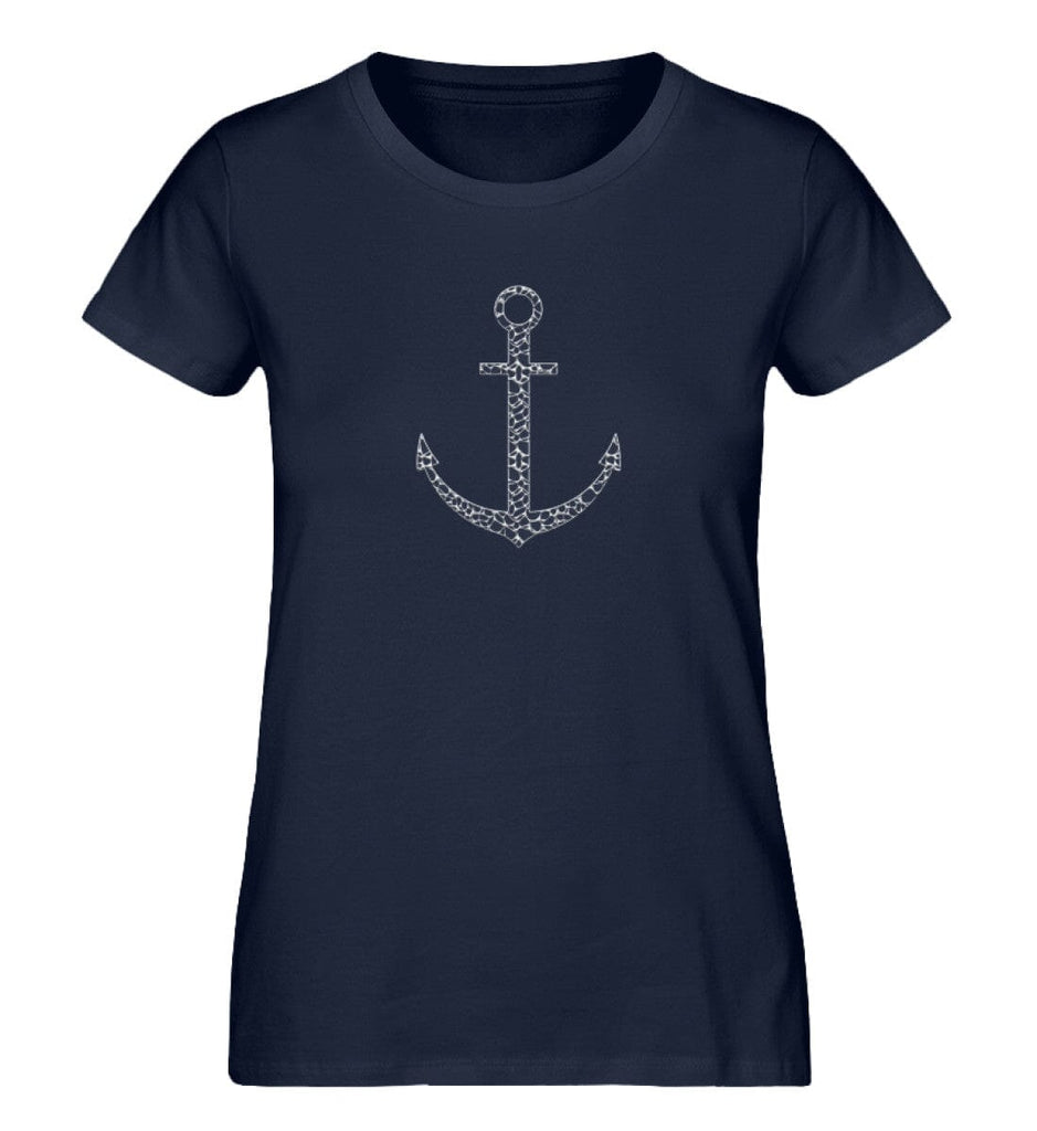 METAL ANCHOR - Damen Premium Organic Shirt Expresser T-Shirt ST/ST Shirtee French Navy XS 